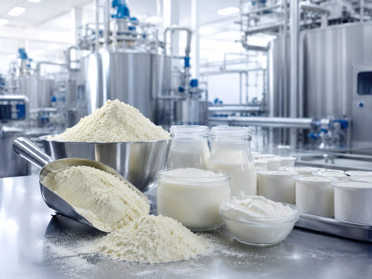 Industrial dairy products and factory production