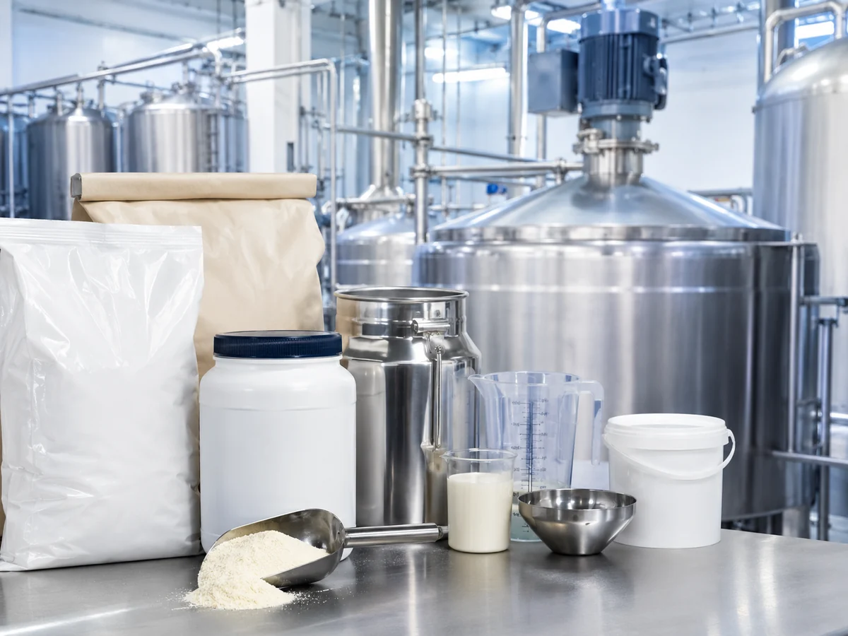 Milk factory materials and dairy processing supplies