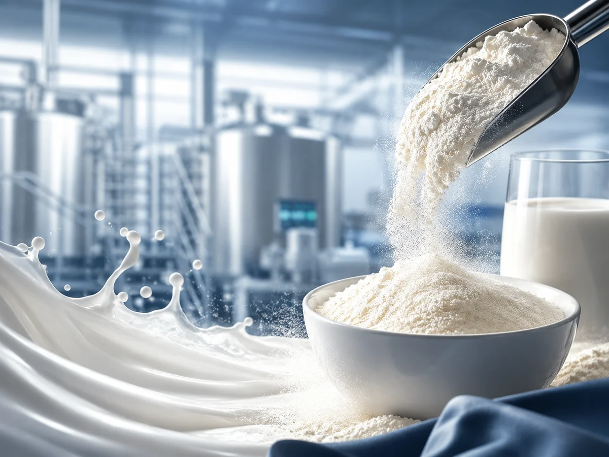 Rich dairy powder with milk splash for premium supply